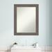 Latitude Run® Alta Brown Grey Bathroom Vanity Non-Beveled Wall Mirror Plastic | 28.5 H x 22.5 W x 1.25 D in | Wayfair