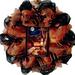 The Holiday Aisle® Halloween Wreath w/ Gothic Cat Burlap/Deco Mesh in Black/Orange | 24 H x 24 W x 6 D in | Wayfair