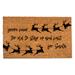 The Holiday Aisle® Dolf You're Never Too Old to Stay Up for Santa 30 in. x 18 in. Outdoor Door Mat in Brown/Orange | 30 H x 18 W x 0.75 D in | Wayfair