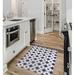 White Rectangle 3' x 5' Kitchen Mat - Wade Logan® Azzole Star Struck Kitchen Mat 60.0 x 36.0 x 0.08 in/blue/navy, Polyester | Wayfair