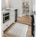 Light Gray Rectangle 2' x 3' Kitchen Mat - Wade Logan® Azzole Star Struck Kitchen Mat 36.0 x 24.0 x 0.08 in white/brown, Polyester | Wayfair