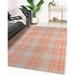 Gray 84 x 60 x 0.08 in Area Rug - Gracie Oaks Muscolo Plaid Machine Woven Polyester Area Rug in Pink/Polyester | 84 H x 60 W x 0.08 D in | Wayfair