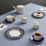 Wedgwood Renaissance Gold Teaset Bone China in Blue/White/Yellow | 4.72 H x 6.4 W x 6.4 D in | Wayfair 1054480