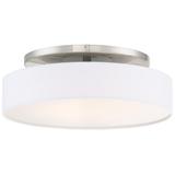 Manhattan 6.25"H x 20"W 1-Light Semi-Flush Mount in Brushed Nicke