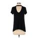 American Eagle Outfitters Short Sleeve T-Shirt: Black Tops - Women's Size X-Small