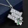 Collier Cool GTA 5 Figuckland PS4 Game Cs Grand Theft Auto 5 Pendentifs de la raq Collares pour