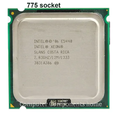 Processeur Intel Xeon E5440 composant électronique proche du processeur LIncome 775 fonctionne