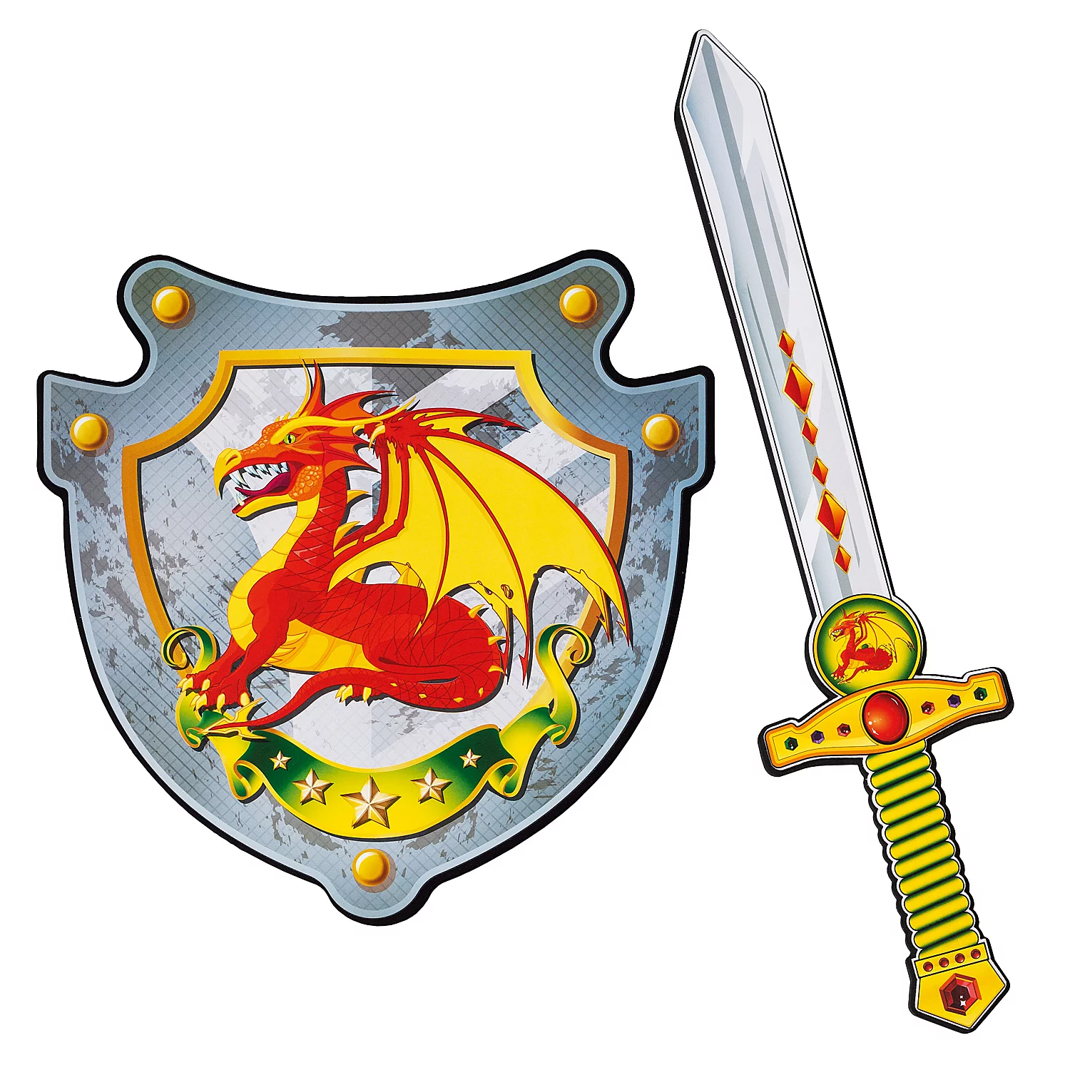 Kit d'accessoires "chevalier", gris/jaune