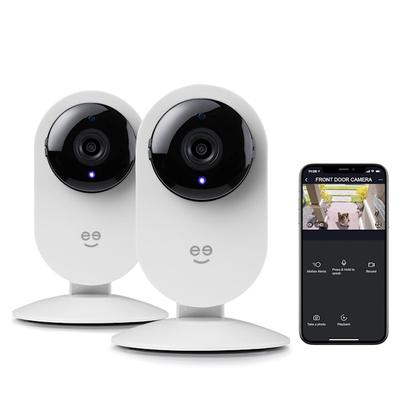 GLIMPSE HD 1080p Smart Wi-Fi Security Camera, Pack of 2, .17 LB, White