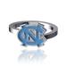 Dayna Designs North Carolina Tar Heels Bypass Enamel Silver Ring