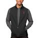 Men's Antigua Heather Black Texas Tech Red Raiders Course Full-Zip Vest