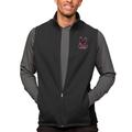 Men's Antigua Heather Black North Carolina Central Eagles Course Full-Zip Vest