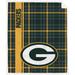 Green Bay Packers 60'' x 70'' Plaid Flannel Fleece Blanket