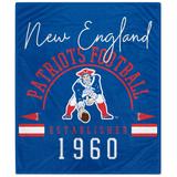 New England Patriots 60'' x 70'' Script Flannel Fleece Blanket