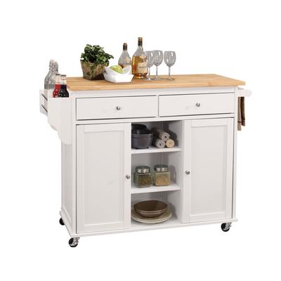 Kitchen Cart by Acme in Natural White