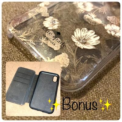 Kate Spade Cell Phones & Accessories | Kate Spade Iphone X Case With Bonus Wallet Case | Color: Black/Pink | Size: Iphone X