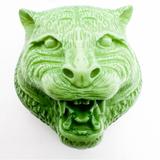 Gucci Jewelry | Gucci Feline Head Resin Brooch | Color: Green | Size: Os