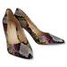 Nine West Shoes | New Nine West Ezra 8 Snake Print Slip On Hi Heel Pumps Gray Multi Texture | Color: Black/Gray | Size: 7