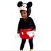 Disney Costumes | Mickey Mouse Costume 3pc | Color: Black/Red | Size: 18-24