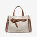 Michael Kors Bags | Michael Kors Emilia Small Pebbled Leather Satchel - Vanilla | Color: Brown/White | Size: Os