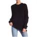 Free People Sweaters | Free People Downtown Ribbed Knit Asymmetrical Pullover Sweater Sz Small Black | Color: Black | Size: S
