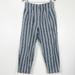 Madewell Pants & Jumpsuits | Madewell Linen Cotton Paperbag Pants High Rise Blue White Size 2 L2998 | Color: Blue/White | Size: 2