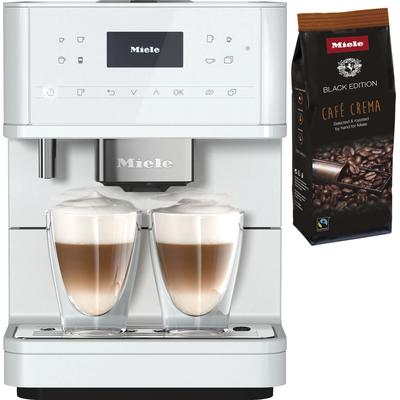 MIELE Kaffeevollautomat "CM 6160 MilkPerfection, Genießerprofile", weiß (lotusweiß), B:25,1cm H:35,9cm T:42,7cm, Kaffeevollautomaten, Kaffeekannenfunktion Image
