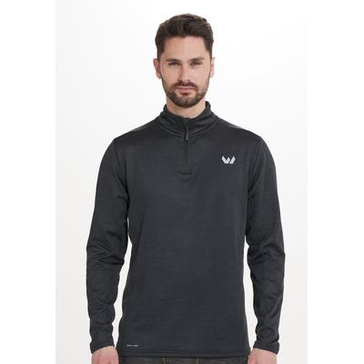 Funktionsshirt WHISTLER "Kalle M Waffle Midlayer", Herren, Gr. XXL, schwarz, 92% Polyester, 8% Elasthan, unifarben, sportlich, normal, hoch geschlossener Ausschnitt, Langarm, Shirts, mit Quick Dry-Funktion Image