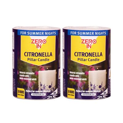 Citronella Pillar Candle - Twin Pack
