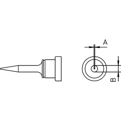 Weller - LT-1S Lötspitze Rundform, lang Spitzen-Größe 0.2 mm Inhalt 1 St.