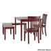 Wilmington II Rectangular Antique Berry Red Breakfast Nook Set by iNSPIRE Q Classic