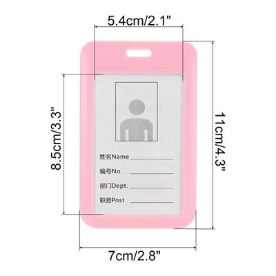 ID Badge Holders, 4.3x2.8 Inch Vertical Name Tags ABS Slide Cover 5Pcs