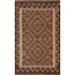 Brown Reversible Kilim Oriental Rug Flat-weave Geometric Wool Carpet - 2'8" x 4'4"