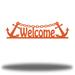 Riverside Designs LLC Welcome Anchor Wall Accent Metal in Orange | 7.5 H x 30 W x 0.01 D in | Wayfair WA0004-12cor30