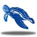 Riverside Designs LLC Swimming Sea Turtle Metal Wall Décor Metal in Blue | 13 H x 24 W x 0.01 D in | Wayfair SST0003-2blu24