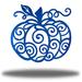 Riverside Designs LLC Swirl Pumpkin Decor Metal in Blue/White | 36 H x 36 W x 0.0125 D in | Wayfair SP0005-2blu36