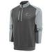 Men's Antigua Charcoal/Silver Cincinnati Bengals Team Logo Throwback Quarter-Zip Pullover Top