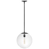 Hinkley Warby 13 1/2" Wide Black with Globe Glass Pendant Light