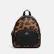 Coach Bags | Coach Mini Court Backpack In Signature Canvas With Leopard Print | Color: Black/Brown | Size: Mini