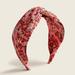 J. Crew Accessories | J.Crew Floral Cotton Poplin Twist Headband | Color: Pink/Red | Size: Os