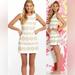 Lilly Pulitzer Dresses | Lilly Pulitzer Resort White & Gold Truly Petal Lace Delia Shift Dress Size 10 | Color: Gold/White | Size: 10