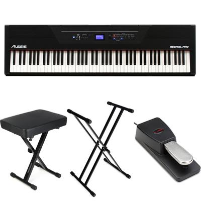 Alesis Recital Pro 88-key Hammer-action Digital Piano Essentials Bundle