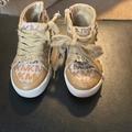 Michael Kors Shoes | High Top Mk Logo Shoes | Color: Tan | Size: 7bb