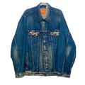 Levi's Jackets & Coats | Levi's Men's Danica Denim Original Trucker Jacket Bleached Distressed Size 2xl | Color: Blue/White | Size: Xxl
