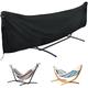 Hammock Cover 260 x 17 x 85 cm, 420D Heavy Duty Oxford Fabric Full Cover, Suitable for Outdoor Garden Hammocks and Double Hammocks with Stand and Frame, Waterproof, Windproof, Dust-proof, Anti-UV