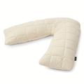 WOOLROOM - Organic Washable V-Shaped Body Pillow - Luxury Hypoallergenic Thermoregulating British Wool Orthopaedic Sleeping Pillow - 300tc Cotton Quilted Cover - Feather/Down Alternative