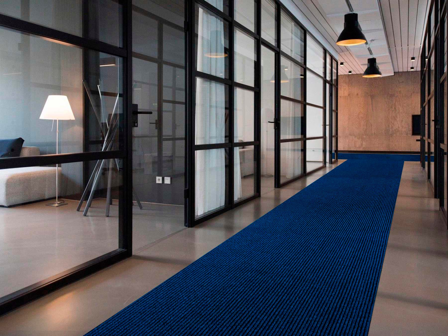 Läufer "MAGNUM, Made in Belgium", blau, B:100cm H:10,5mm L:950cm, Polypropylen (PP), PRIMAFLOR-IDEEN IN TEXTIL, Teppiche, Schmutzfangläufer, Schmutzfangläufer, Schmutzfangteppich, Schmutzmatte, rutschhemmend Image