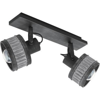 EGLO Deckenleuchte "TURROCK", grau (grau, schwarz), H: 30,00cm, Lampen, Deckenleuchte Vintage, Industrial, Grau-Patina, Schlafzimmerlampe, E27, Deckenspot Deckenstrahler Image
