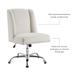 Draper Upholstered Swivel Office Chair, Sherpa - Linon OC114SHERP01U