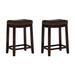 Claridge 2Pk Brown Counter Stool - Linon CS286BRNPU-02PK-KD